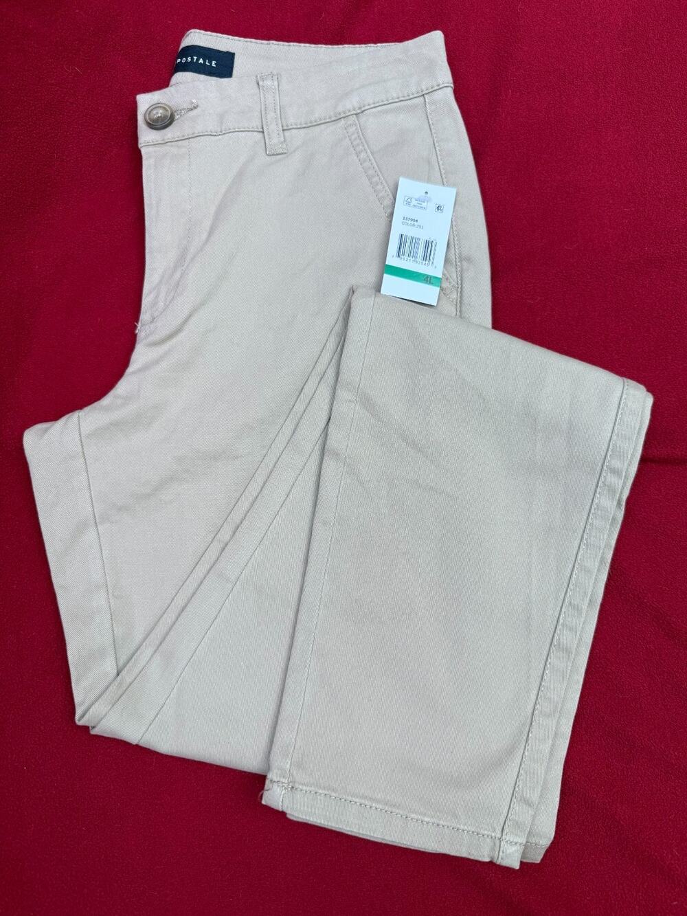 Aeropostale Pants Womens 4L Skinny Stretch Khaki Tan Cotton Twill New